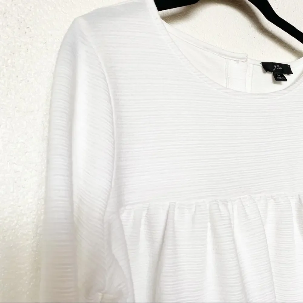 J. Crew Button Back Tiered Bell Sleeve Top Size Medium